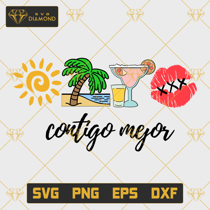 Contigo Mejor Svg Contigo Mejor Bad Bunny Svg Bad Bunny Svg Summer Svg