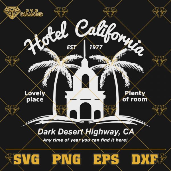 Hotel California Vintage Retro SVG