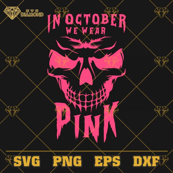 In October We Wear Pink SVG