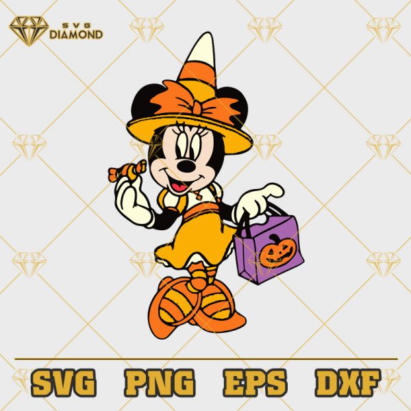 Minnie Mouse And Candy Pumpkin SVG