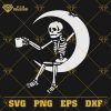 Skeleton On The Moon SVG