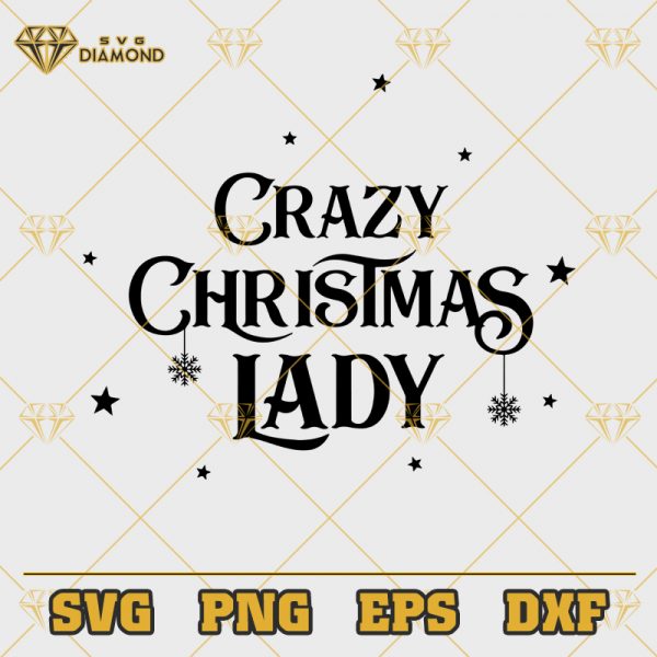 Crazy Christmas Lady SVG