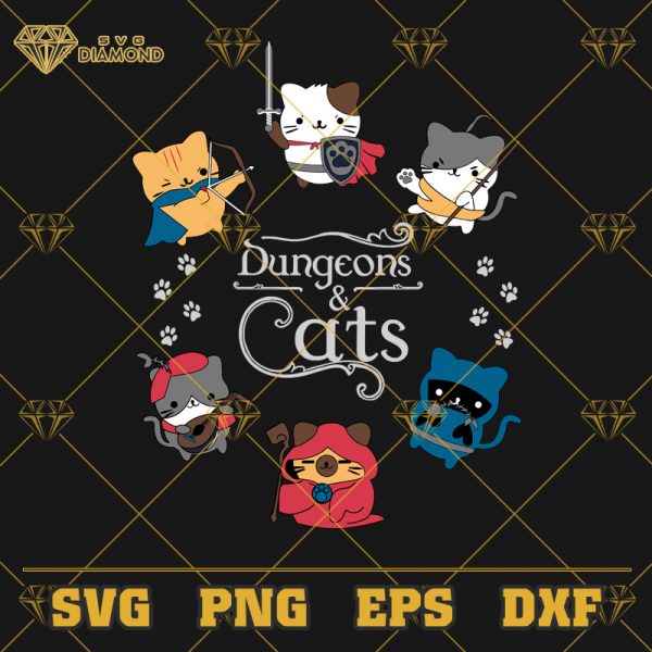 Dungeons And Cats Poster SVG