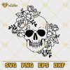 Floral Skull SVG