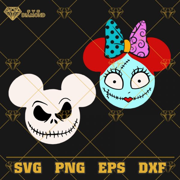 Jack And Sally Mickey Mouse Halloween SVG