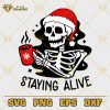 Staying Alive Skull SVG